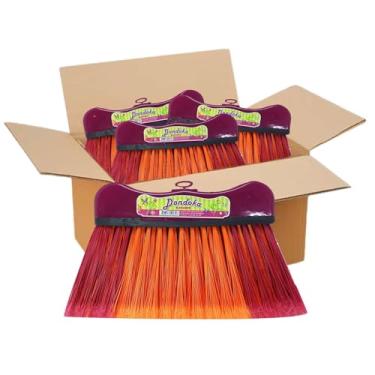 Imagem de Vassoura Dondoka Colorida Cerdas de PET Polipropileno Macias Limpeza Leve Tira Pó 12 Unidades Sem Cabo