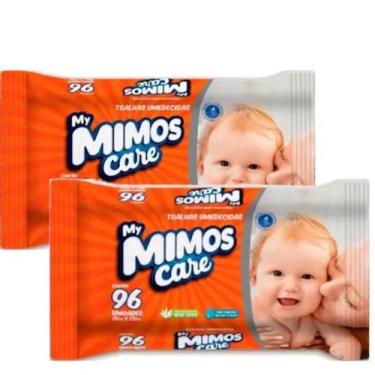 Imagem de kit c/4 unidades de toalhas umedecidas my mimos care/ contém 96 unidad
