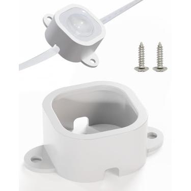 Imagem de Clipes de luz para luzes externas Govee H706, suportes de montagem para luzes externas Govee Pro, instale firmemente, substitua a cola 3M, para extensão permanente de luzes externas Govee Pro (branca)