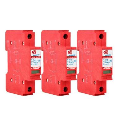 Imagem de Kit econômico c/ 3 dispositivos de proteção contra raios com dps clamp