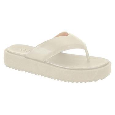 Imagem de Tamanco Chinelo Dedo Papete Moleca Plataforma Branco Preto ORIGINAL, B