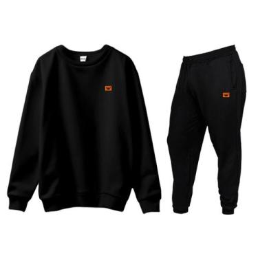 Imagem de Conjunto de Moletom Blusa Sem Capuz e Calça Jogger Siri - RELAXADO, Pr