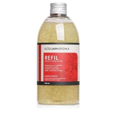 Imagem de Sabonete Líquido Dia a Dia Refil 500ml Glitter Jasmim e Romã - Acqua Aroma