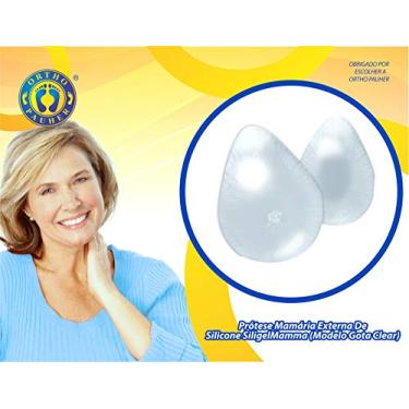 Imagem de Prótese Mamária Externa de Silicone Modelo Gota, Ortho Pauher, Translúcido, 42