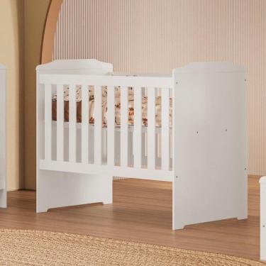 Imagem de Berço 3 em 1 com Regulagem de Altura 100% MDF Carinho Branco