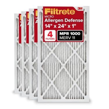 Imagem de Filtrete Filtro de ar para forno CA 14 x 24 x 1, MERV 11, MPR 1000, micro alergênico, f...
