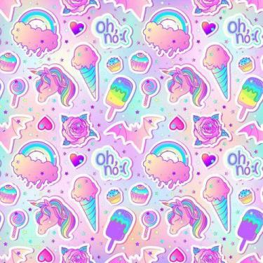 Imagem de Papel De Parede Baby Stickers Rosa Para Meninas - 3,00x0,5m - NoBrand