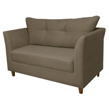 Imagem de Namoradeira Isis Suede Cappuccino - Belliv Decor