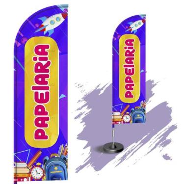 Imagem de Wind Banner Dupla Face 3mt Completo Personalizado Papelaria - Fadrix