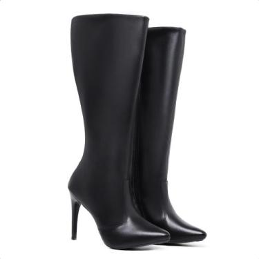 Imagem de Bota Feminina Preta Montaria Cano Alto e Bico Fino -3012 - elefante co