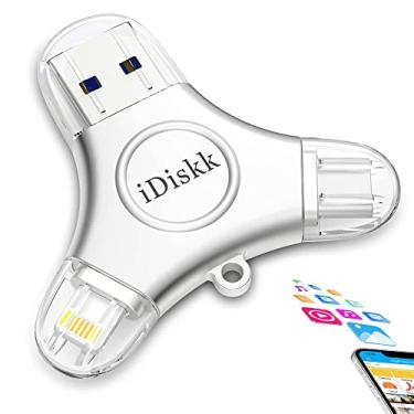 Imagem de App*le Flashdrive com certificação iDiskk 1TB iPhone 17 e 16 para iPhone Photo Stick USB -C iPad Pro Android Samsung para iPhone 15/14/14 PRO/13/13 PRO/12 Pro/12/11, Pen Drive para iPhone Fotos
