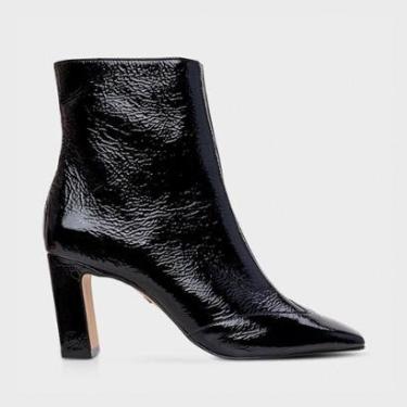 Imagem de Bota Carrano Essential Salto Bloco Pilar Couro Verniz Preto-Feminino