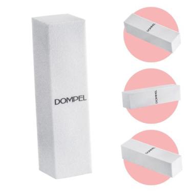 Imagem de Lixa Bloco Unha Polidora Branca Profissional Acabamento Manicure  Pedi