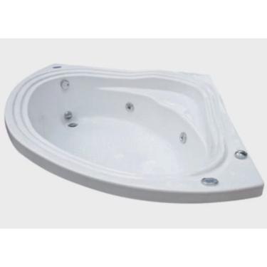 Imagem de Banheira de Hidromassagem Ouro Fino Acrílica Kantho 1,30m x 1,30m x 40cm 170 Litros 04 Jatos