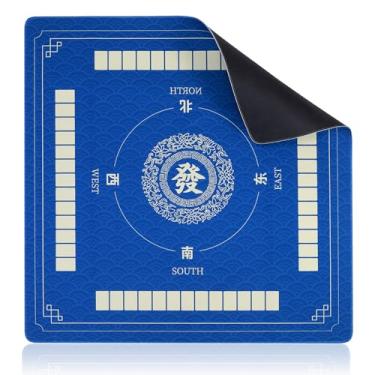 Imagem de Mahjong Mat, 32"x32" Non-Slip Mahjong Mat for Table, Bule Mahjong Table Mat, Board Games Table Mat, Mahjong Table Cover, American Mahjong mat