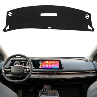 Imagem de INUBOXES Capa de painel antiderrapante Capa de painel de ajuste personalizado Capa de console central protetor solar Pad compatível com Nissan Ariya 2023 2024 2025 Acessórios Pad (sem HUD))