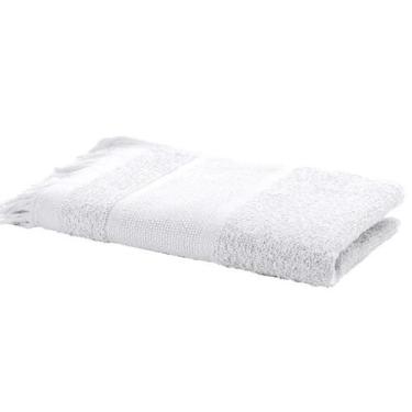 Imagem de Kit 10 Toalhas de Lavabo Felpuda para Bordar Liso Capri Dohler, Branca
