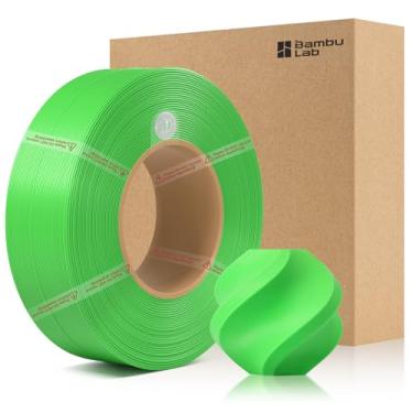 Imagem de 3DTOOLS Bambu 1,75 mm PETG HF refil filamento de alta velocidade e fácil impressão ecológica com RFID para Bambu Lab A1, A1MINI, X1, P1 AMS 1KG +/- 0,03 mm (sem carretel) verde limão 33501