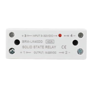Imagem de Relé de Estado Sólido de, 40A 3-32VDC Input 5−220VDC Soldes Estado Sólido Relé Com PP, Liga de Alumínio, Trilho DIN Montagem para, Relés de Estado Sólido
