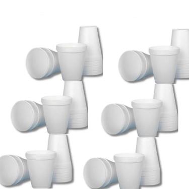 Imagem de Kit 75 Copo Isopor Térmico 70ml Bebida quente ou fria Branco - Genéric