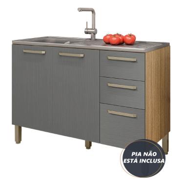 Imagem de Balcão Gabinete Para Pia 1,20m Versalhes Kit`s Paraná