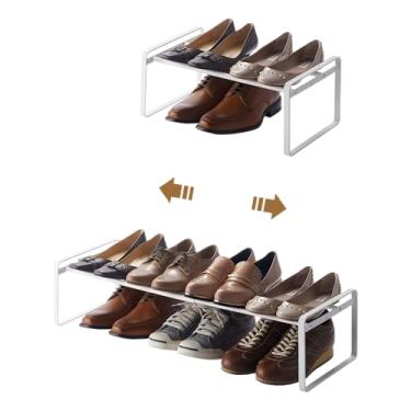 Imagem de YAMAZAKI Suporte ajustável para sapatos Home Frame – Solução de armazenamento que economiza espaço, 18 cm – Aço – comporta até 4 pares de sapatos por prateleira
