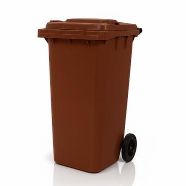 Imagem de Lixeira Grande Coleta Seletiva Container Carro Coletor Lixo 120l C/ Ro