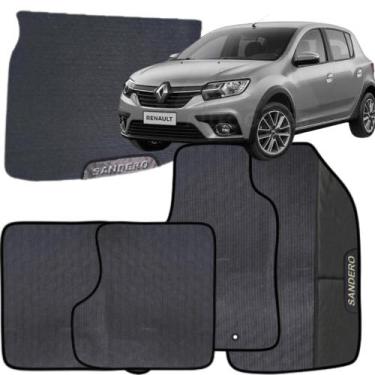 Imagem de Kit Jogo Tapete Sandero 2020 a 2025 4 Peças + Tapete Porta Malas Embor