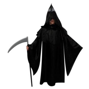 Imagem de Fantasia Halloween Capa Pânico Túnica Morte Adulto - FEST ISLAND