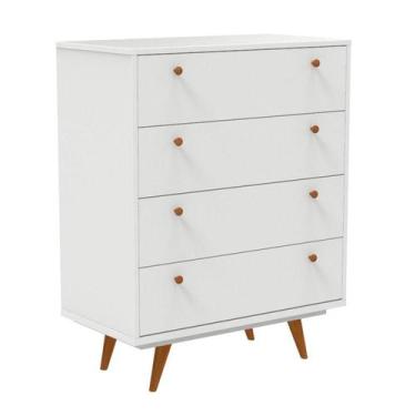 Imagem de Cômoda Vintage Plus 4 GV Branca - Mobly