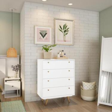 Imagem de Cômoda Retrô Passira 4 GV Branca - Mobly