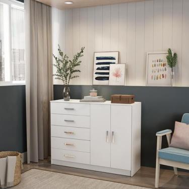 Imagem de Cômoda Lima 2 PT 5 GV Branca - Mobly