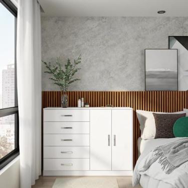 Imagem de Cômoda Beliz 2 PT 5 GV Branca - Mobly