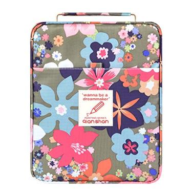 Imagem de Porta-lápis – Comporta 260 lápis de cor ou 180 canetas de gel com fecho de zíper – Organizador de canetas de poliéster de grande capacidade para canetas de aquarela ou marcadores – Perfeito para o artista primavera jardim