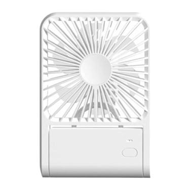 Imagem de Kuntesetty Ventilador de mesa, silencioso, 3 velocidades ajustáveis, compacto, pessoal para mesa, viagem, ambiente interno, externo, carro, escritório, Branco