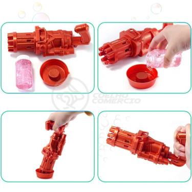 Imagem de Máquina Elétrica Tiktok Lança Bolhas Vermelho