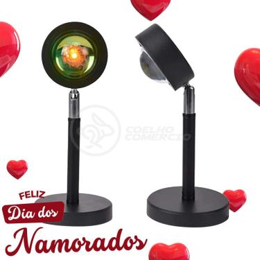 Imagem de Mini Ring Light Sunset Projetor Lâmpada Usb Vermelho