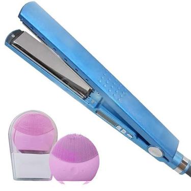 Imagem de Kit 1 Prancha Nanotitanium + 1 Esponja Facial Rosa Bebê Nº7