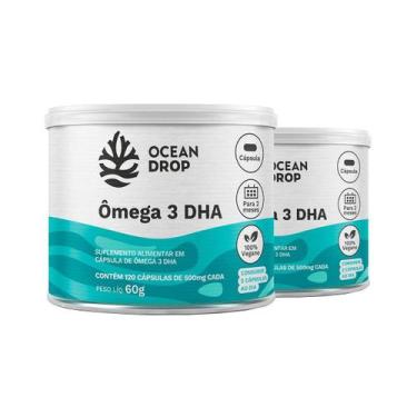Imagem de Kit 2 Ômega 3 Dha 460Mg Ocean Drop Vegano 120 Cápsulas