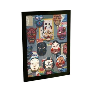 Imagem de Quadro Decorativo Anime Mascaras Japonesas