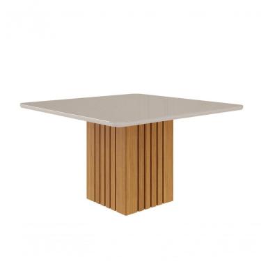 Imagem de Mesa de Jantar 8 Lugares 130cm Ana Nature/Off White Cimol Móveis