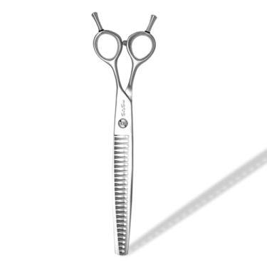 Imagem de SnipStar 8 polegadas Profissional Pet Chunker Scissors JP440C Tesoura de desbaste de aço para cães, taxa de desbaste 45%