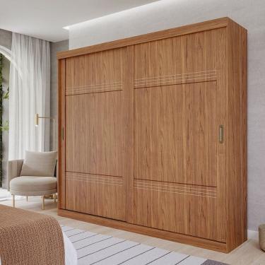 Imagem de Guarda-Roupa Casal 2 Portas de Correr 243cm 100% MDF Marsala Espresso Móveis