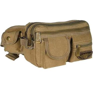 Imagem de Pochete Masculina Em Lona Bolsa Cintura Reforçada Ja8012 - Kvn By Sh8