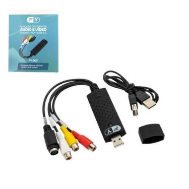 Imagem de Placa de Captura de Vídeo USB EasyCap para Notebook PC Xbox PS3 VHS DV
