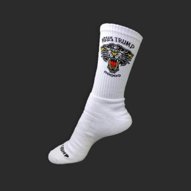Imagem de Meia cano longo - Nozes Trump , Branco