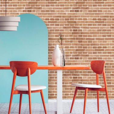 Imagem de Papel de Parede Autocolante Vinil Tijolinho Brown Sand - Geral