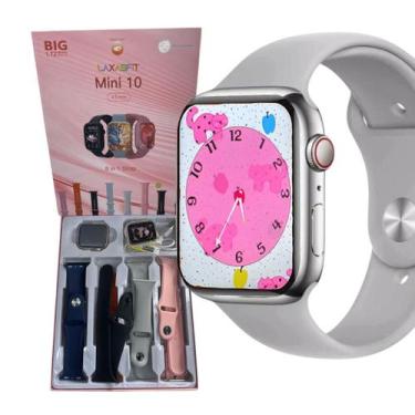 Imagem de Smartwatch Feminino W10 Mini Series 41mm 8 Pulseiras - laxasfit, Rosa