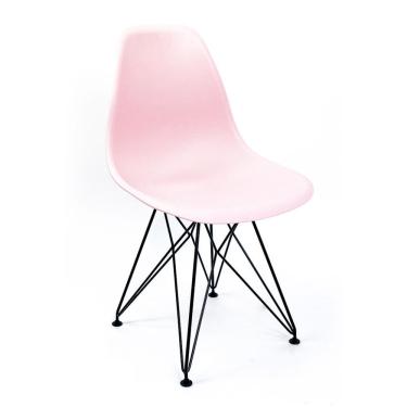 Imagem de Cadeira de Cozinha Eames Preta e Rosa