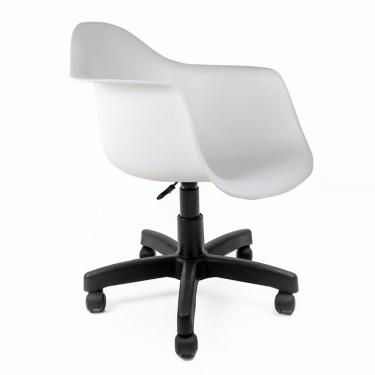 Imagem de Cadeira de Escritório Secretária Office Preta e Branca